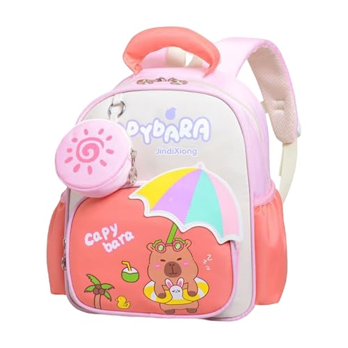 Monozoz Capybara - Mochila grande para la escuela, mochila para libros, viajes, aperitivos, papelería, guardería, graduación, cumpleaños, picnic