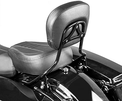 Mofun Street Glide Sissy Bar Detachable Passenger Backrest Pad Compatible with Harley Touring Road Glide Road King Electra Glide 2009-2023 Gloss Black