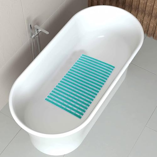 Image of Luxe Home Shower Mats for Bathroom Anti Slip Non Skid Bathtub Mat (Aqua, 40x70 cm)
