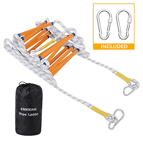 Emekian 653945992833 Emergency Fire Escape Ladder Flame Resistant Safety Extension Rope Ladder thumb #2