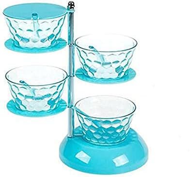 Seasoning Jars Rotatable Multi-Layer Vertical Seasoning Box Jars Home Kitchen Tool Accessory Muti-Layer Rotatable Space-Saving Seasoning Box (Color : Clear 5 Layer) (Clear 5 Layer)