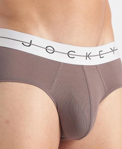 Image of Jockey NY15 Men Super Combed Cotton Elastane Stretch Solid Brief with Ultrasoft Waistband (Pack of 2)