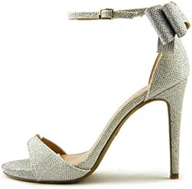 ZIGI SOHO Womens Remi Open Toe Special Occasion Ankle Strap Heeled Sandals Silver Size 8.0