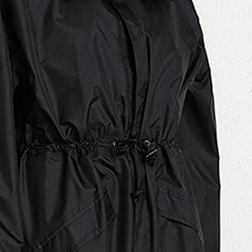 NC Mulheres À Prova D' Água & Luz Parka Moda Dobrável Longo Impermeáveis À Prova de Vento com Capuz