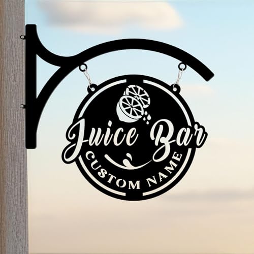Personalized Juice Bar Metal Sign, 8-24 Inches, Custom