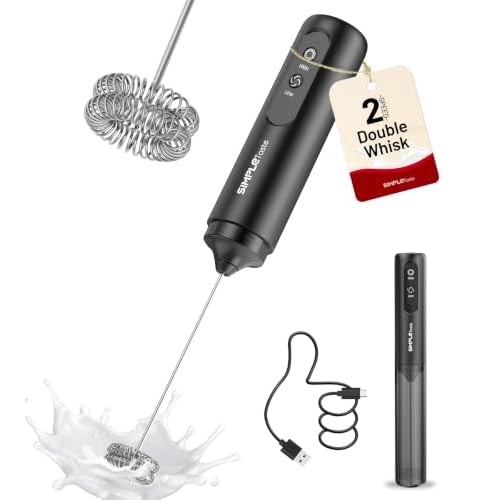 SIMPLETASTE 2-Speed Rechargeable Milk Frother Handheld