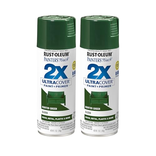 Rust-Oleum Painters Touch 2X Ultra Cover Spray Paint Gloss Hunter Green