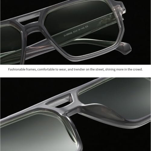Lunettes de soleil UV400 carrées protégeant vos yeux avec verres dégradés - 5