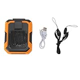 Fyearfly Taillenclip-Ventilator, wiederaufladbar, tragbar, 3 Geschwindigkeiten, tragbarer Gürtelventilator mit Beleuchtung und 4000-mAh-Powerbank für Outdoor-Aktivitäten, Camping, Wandern,