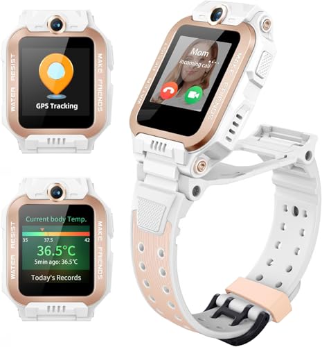 imoo Watch Phone, Montre connectée 4G pour Enfants avec appels vidéo HD, Suivi GPS en Temps réel, Étanchéité IPX8 (Z7, Blanc)