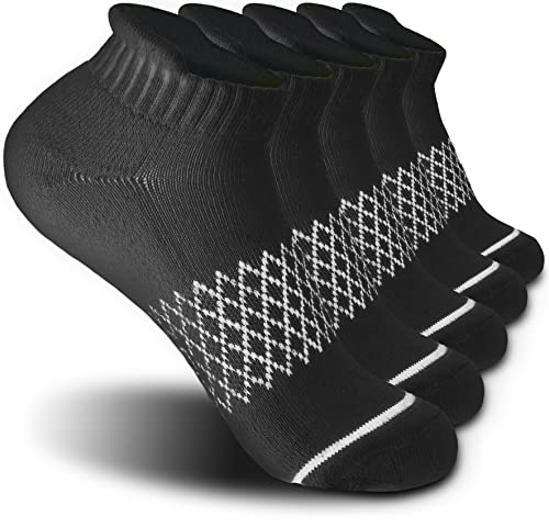 Athletic Hiking Socks for Women/Men Best Gifts/Cushioned Moisture Wicking Sports Socks(5Pairs)