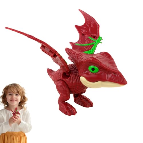 Juguete de dinosaurio para masticar dedos - Modelo de dinosaurio hecho a mano para masticar chicas divertidas, juego interactivo de mordida de dinosaurio | Figura de acción divertida de dinosaurio
