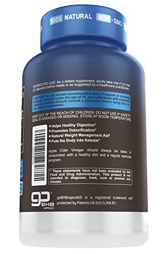 5X Potent Apple Cider Vinegar Capsules Plus Keto Bhb - Fat Burner and Weight Loss Supplement Detox for Women and Men 120 Vegan Pills