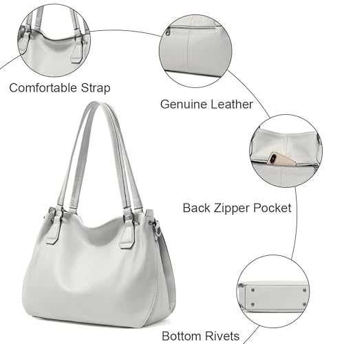Sac à main en cuir véritable doté d'une sangle réglable haut de gamme
