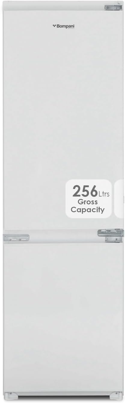 Bompani 275L Double Door Built-in Refrigerator, No Frost, Bottom Freezer, Mechanical Controls, Frost-Free System - BO6862NF - White