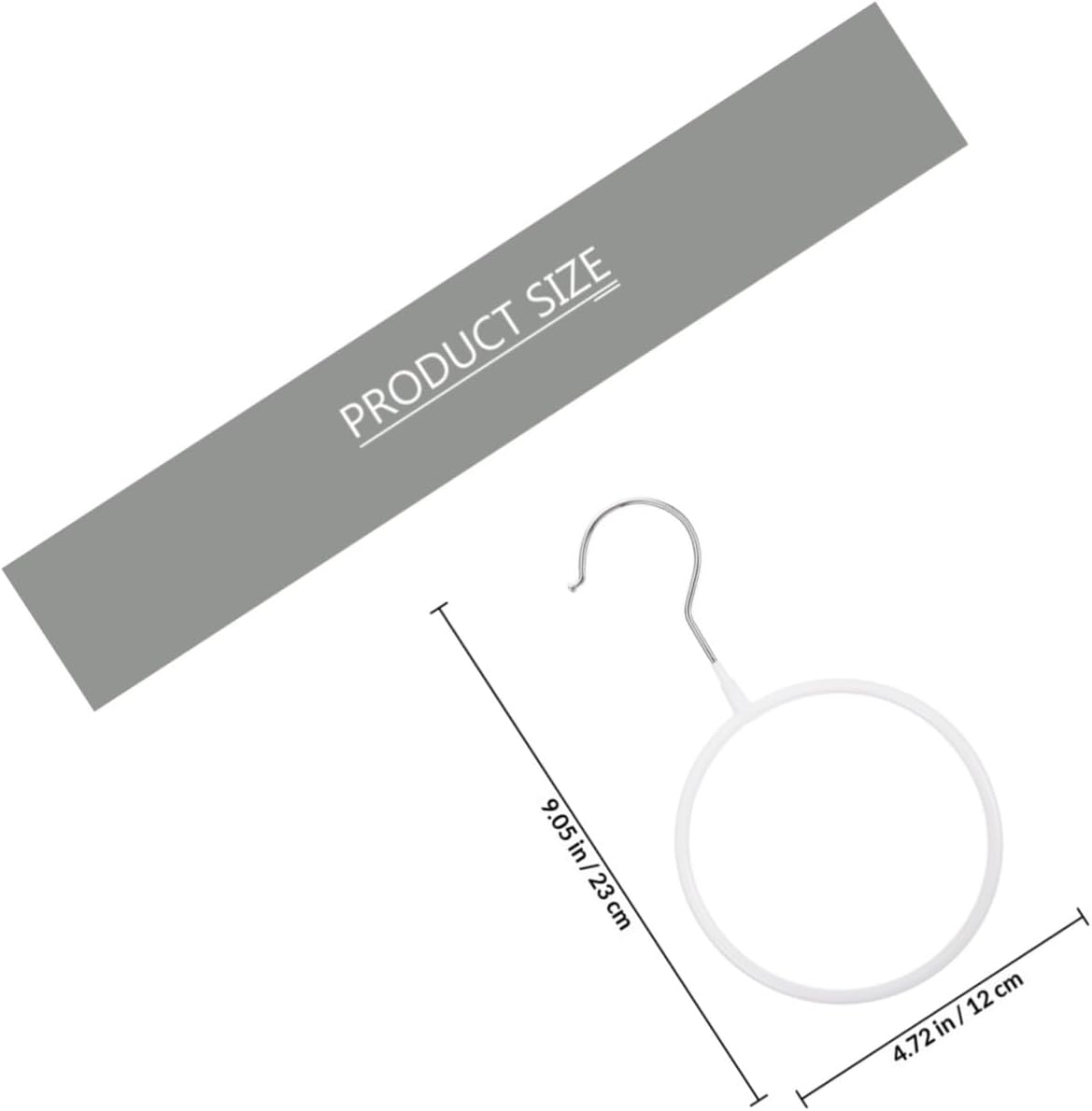 8pcs White Large Iron Wire Plastic-Coated Scarf Hanger Tie Belt Holder Closet Organizer Multi-Functional Rack for Wardrobe Storage