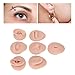 KooingTech Piercing Body Parts, 7PCS Silicone Body Parts for Piercing, Silicone Fake Piercing Kit of Silicone Ear, Nose, Mouth, Tongue, Belly, Eyes with 2PCS Display Stand (B)