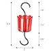 ORIENTOOLS Ant Moat for Hummingbird Feeders, Made of Durable Plastic, Suitable for All Hummingbird Feeders Hummingbird and Oriole Feeder Hanging Ant Guard Red Color, S Hooks with Brushes, Set of 2