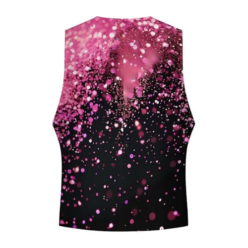 Rose Gold Particles Men's Suit Vest Waistcoat Vests Formal Dress with 2 Pockets for Business Casual Tuxedo4