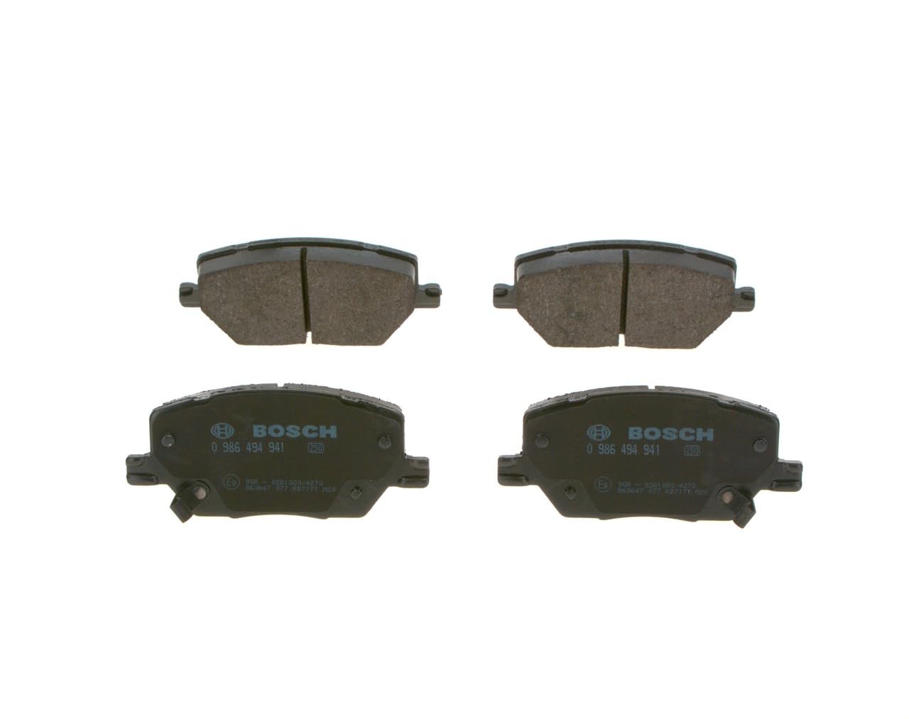 Bosch BP1792 - Pastiglie Freni Auto, Asse Anteriore - Qualità Bosch - Riduzione Del Rumore E Della Polvere - Certificazione ECE-R90 - Senza Rame - 1 Confezione Da 4 Pastiglie - Con Accessori - 4