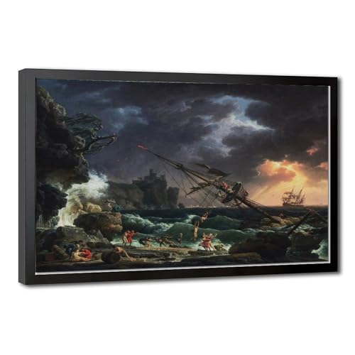 Tableau The Shipwreck Vernet pour grand mur de bureau élégant