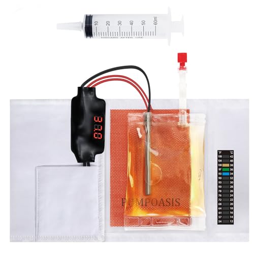 Electric Liquid Heater with Electronic Temperature Display Maintains 37C (98.6F) for Up to 5 Hours 3-Year Waranrty Equipped with Thermometer Sticker Thermal Blanket WrapNon-Elastic Waistband