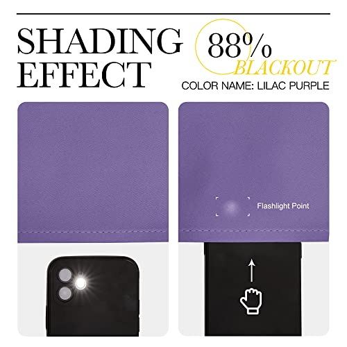Image of NICETOWN Window Curtain Panels, Thermal Insulated Solid Grommet Blackout Draperies /Drapes for Basement (Lilac Purple, 1 Pair, 34 by 54-inch)