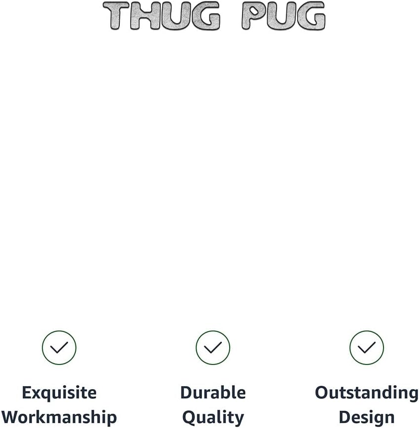 Thug Pug Dog Shirt with Hoodie - Cool Dog Hoodie - Unique Dog Clothing - Black White, S