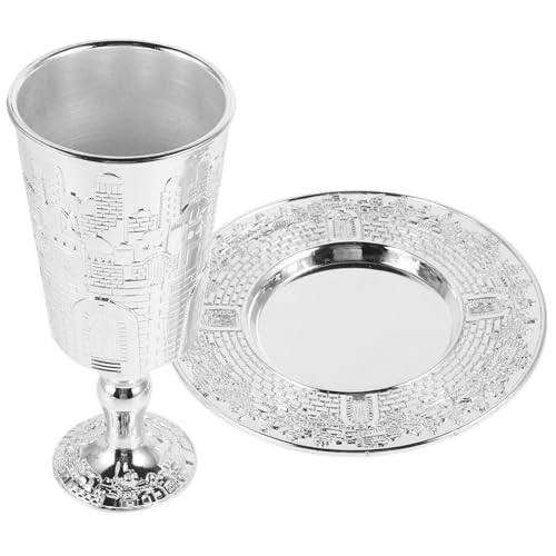 Gobelets Sacrés pour Shabbat Ensemble Kiddush iplusmile Table de Fête Juive