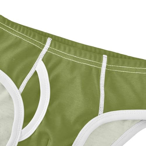 ODAWA Boys Cotton Briefs Underwear Moss Green Kids Boys Underwear 2t Underwear Boys4