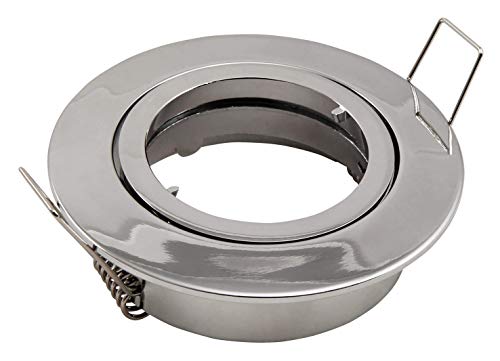 Preisvergleich Produktbild McShine - Einbaurahmen / DL-828 / chrom, rund, Ø82mm, schwenkbar, Bajonett Verschluss