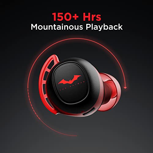 Image of Boat Airdopes 441 Pro The Batman Edition TWS Earbuds with Upto 150 Hours Playback, Signature Sound, IWP Technology, IPX7 & BT v5.0(Crusader Knight Black)