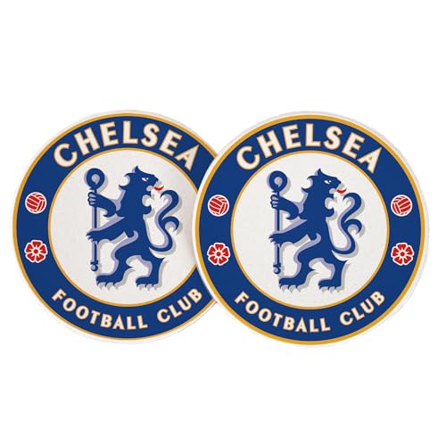 Desert Cactus Chelsea FC Car Cup Coaster London Blue Lions Football Soccer Absorbent Sandstone Car Cup Coasters Set of 2 Licensed Product (Car Coaster A)