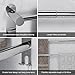Mlesi Towel Bars Freely Retractable 17-31 Inches Bathroom Towel Rack with Hooks,SUS304 Stainless Steel 2-Tiers Towel Rails Wall Mounted No Drill Adjustable,Bathroom Towels Shelves Rack with Adhesives
