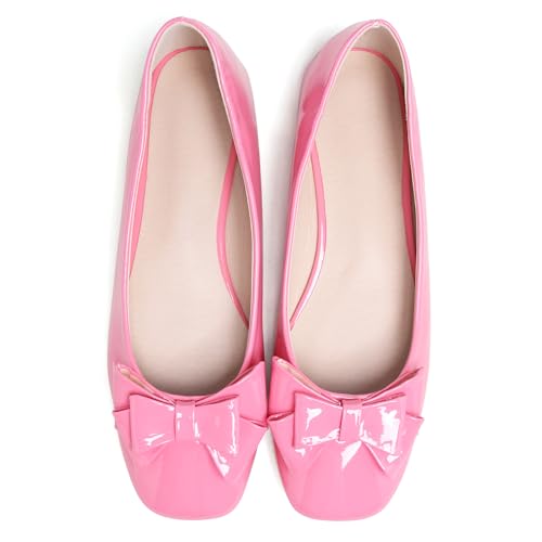 Image of Dear Time Women's Casual Foldable Ballet Flats Square Toe Ballerina Flats Shoes Comfortable