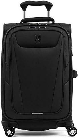 Travelpro Maxlite 5 Softside Expandable Luggage with 4 Spinner Wheels, Lightweight Suitcase, Men and Women, Black, Carry-on 21-Inch