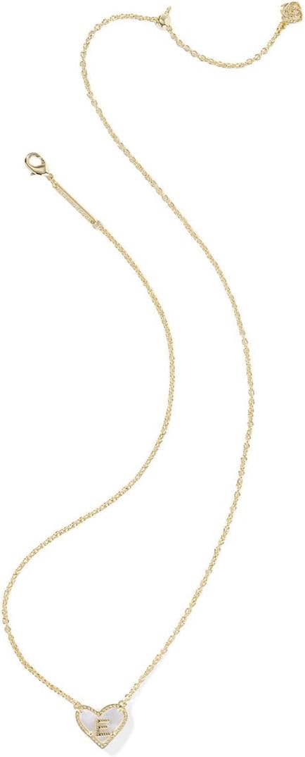Kendra Scott Womens Heart Letter E Short Pendant Necklace