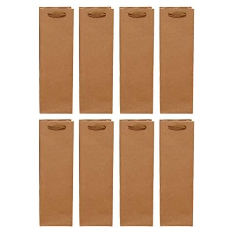 VORCOOL 24 x Kraft Paper Wine Storage Bag Reusable Wine Bottles Whisky (Simple Container 11 x 9 x 35) Cover