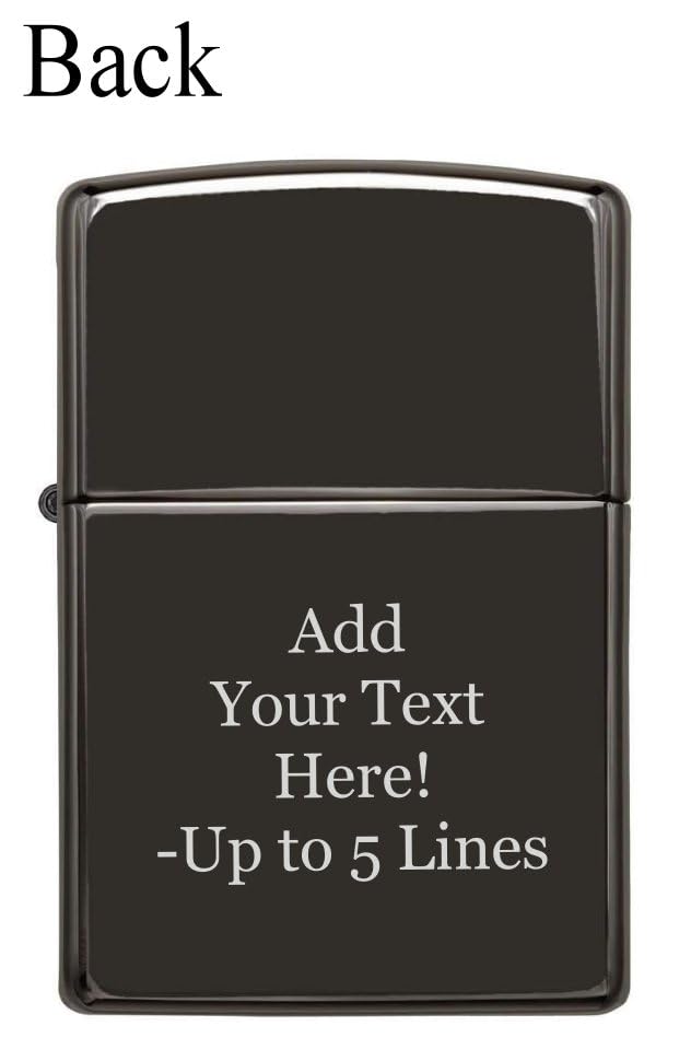 Encendedor Zippo personalizado diseño calavera negro miniatura 2