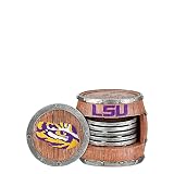 FOCO LSU Tigers NCAA 5 Pack Barrel Coasters