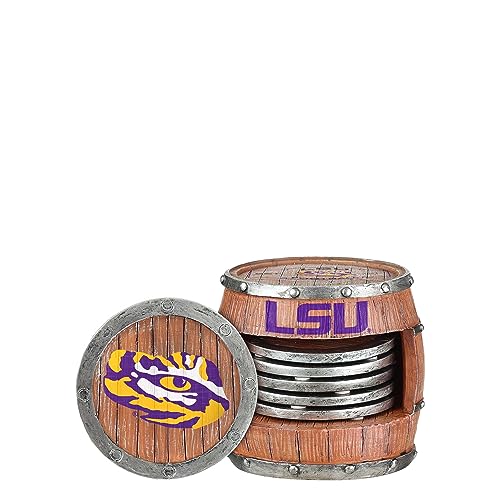 FOCO LSU Tigers NCAA 5 Pack Barrel Coasters