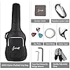 Fojill Full Size 4 Four String Electric Bass Guitar 10W Battery Power Bluetooth Amplifier Amp Beginner Starter Kit Set Combo Bundle Accessory Bag,Strap,Picks,Capo,Cable,Strings(Green)