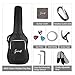 Fojill Full Size 4 Four String Electric Bass Guitar 10W Battery Power Bluetooth Amplifier Amp Beginner Starter Kit Set Combo Bundle Package Accessory Bag,Strap,Picks,Capo,Cable,Strings(Black)
