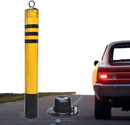 Poteau de borne amovible et barrière de sécurité pour allée de garage