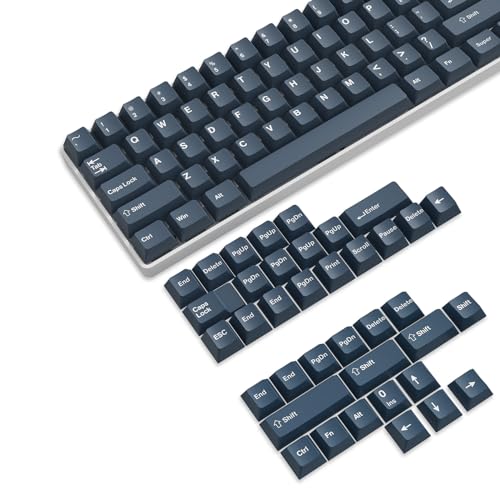 Touches Clavier Mécanique PBT Premium - Finition Double Shot Profil Cherry Bleu 144 Keycaps