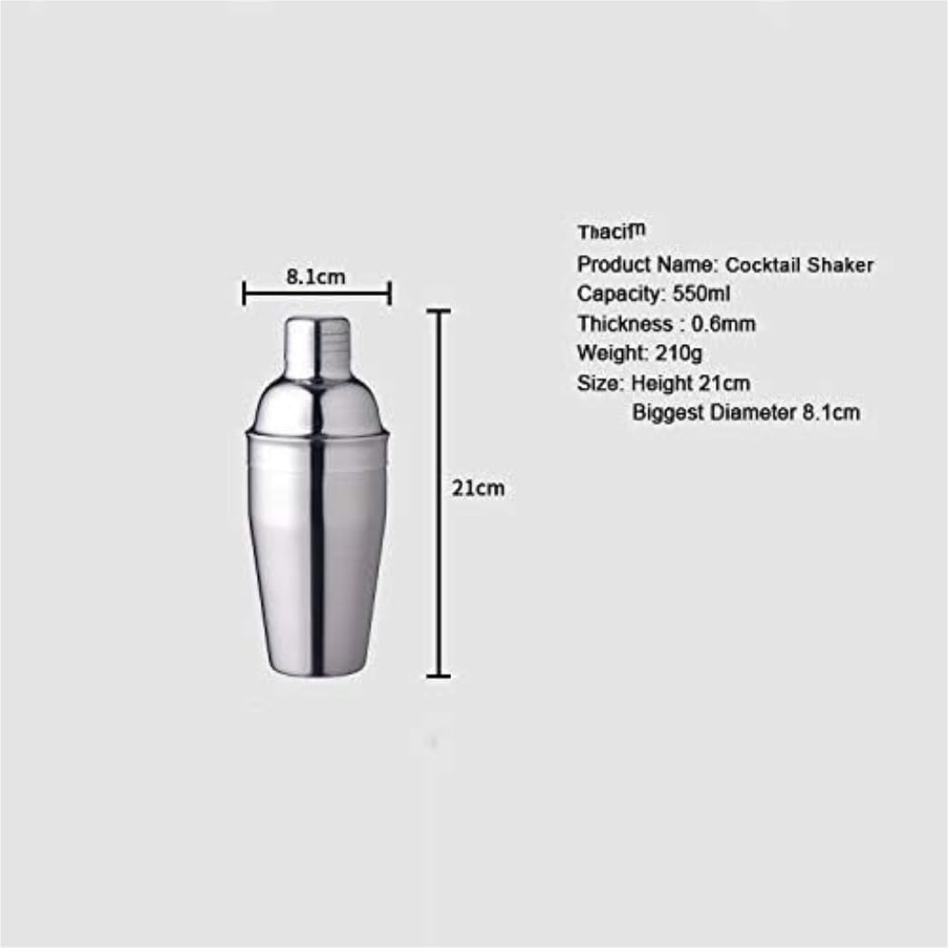Juego de Cocktail Shaker Juego De Herramientas De Vino Cepillado De Acero Inoxidable con Soporte Metálico De 7 Uds., Juego De Coctelera De 550ml para El Hogar Coctelera Profesional Herramientas