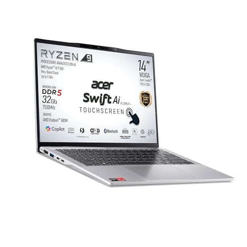 acer Notebook Swift 14AI AMD Ryzen AI 9 365, ultraleggero