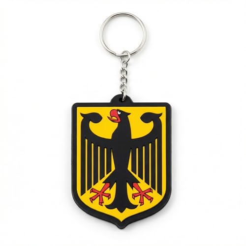 Generisch 1x Schl&uuml;sselanh&auml;nger mit Deutschland Bundesadler als Motiv, f&uuml;r Auto, Motorrad, Schl&uuml;ssel Anh&auml;nger als Geschenk f&uuml;r Frauen, M&auml;nner und Kinder