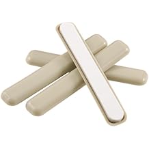 Super Sliders 1/2 x 4 Inch Self Stick Bar Furniture Sliders for Carpet or Durable Hard Surfaces, Beige, 4 Pack 4700595N