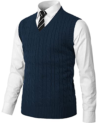 MNCEGEER Mens Knitwear Vest Sleeveless Casual V Neck Slim Fit Pullover Knitted Sweater2